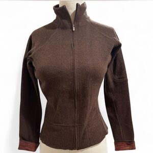 Women's Brown Zip-Up Jacket